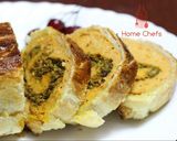A picture of step 7 of Chicken Wellington.