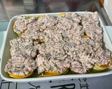 Une image de l'étape 13 de Roulés de courgettes jaunes au chèvre frais, ciboulette et jambon.