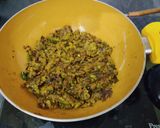 A picture of step 2 of Karela Bharta.