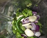 A picture of step 2 of Coriander ki chutney.