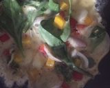 A picture of step 4 of Cheese omelet with vegetables.