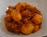 Foto del paso 9 de la receta Patatas Paris con sofrito de calamar