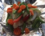 Foto del paso 3 de la receta: Sabanitas de mojarra con vegetales al vapor
