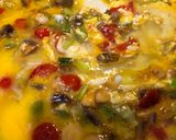 Φωτογραφία βήματος 2 της συνταγής Scrambled eggs με πράσο, μανιτάρι και ντοματίνια
