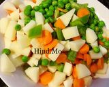 A picture of step 6 of Ground Beef Kabsa with Vegetables.