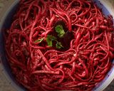 Φωτογραφία βήματος 5 της συνταγής Linguine integrale rosa pesto (ζυμαρικά ολικής άλεσης με πέστο παντζαριού) 🩷🩷🩷
