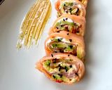 Foto del passaggio 8 della ricetta Uramaki di Salmone con Formaggio di Capra, Nduja e Avocado