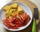 Hình bước làm 1 của món Bún chả cá sa tế