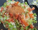 A picture of step 1 of Masala Chessy Pav.