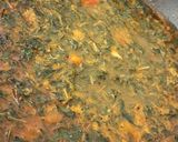A picture of step 4 of Amaranth leaves curry.