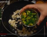 A picture of step 2 of Brown rice vegetable biryani.