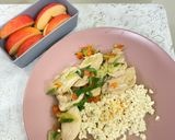 A picture of step 6 of Chicken stir fry with tofu scramble.