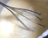 A picture of step 3 of Basboussa (semolina Cake).