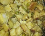 A picture of step 9 of Methi bunda.