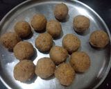 A picture of step 6 of Chhuara laddu (dry dates laddu).