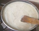 A picture of step 2 of Shahi Nawabi paneer white gravy restaurant style.