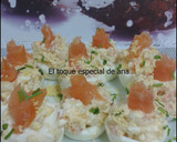 Foto del paso 1 de la receta: Huevos rellenos de marisco