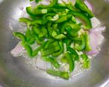 A picture of step 1 of Capsicum - Onion Sabzi.