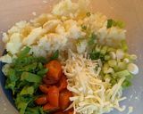 A picture of step 4 of Italian potato skins.