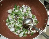 A picture of step 1 of Methi and Aaloo Anda Bhurji.