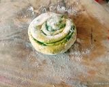 A picture of step 3 of Healthy tasty multigran Atta and mint leaves lachha paratha.