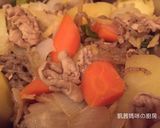 A picture of step 12 of Nikujaga (Japanese Potato and Pork Stew).