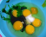 Foto langkah ke 2 dari resep Pukis Pandan Lowcarb/Debm/Keto.