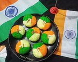 A picture of step 7 of Tricolour Peda.