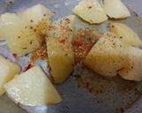 A picture of step 3 of Aloo Chaat.