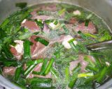 รูปขั้นตอนการทำที่ 3 ของ ต้มเลือดหมูกุยช่ายหมูสับตับหมู