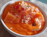 Foto del passaggio 5 della ricetta Mousse di gelo all'arancia con yogurt, granella di mandorle e canditi