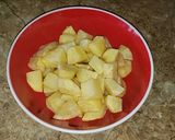 A picture of step 1 of Spanish Potato and Zucchini Omelette.