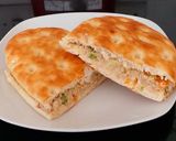 A picture of step 5 of My Tuna,Celery +Avocado foccacia Sandwich 😍.