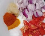 A picture of step 1 of Beef Arvi Salan.