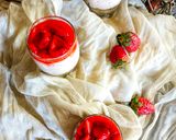 A picture of step 6 of No Bake Strawberry Cheesecake.