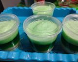 Foto langkah ke 4 dari resep Puding Busa Pandan Lapis.