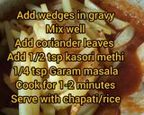 A picture of step 4 of Baingan Aloo.
