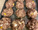 A picture of step 1 of Porcupine meatballs.
