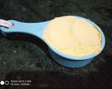 A picture of step 1 of Custard Powder Burfi.