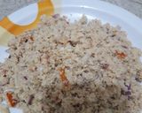A picture of step 4 of Mix gari or kwabe gari.