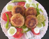 A picture of step 5 of Mutton mince staffing in potato cutlets.