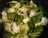 A picture of step 1 of Squash and Bok Choy.