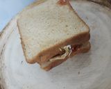 A picture of step 2 of Maggie sandwich.