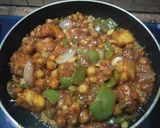 A picture of step 7 of Chana Chilli Paneer.