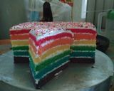 Foto langkah ke 7 dari resep Rainbow cake kukus.