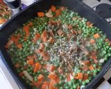 Sült oldalas zöldséges-gombás rizzsel recept fázis 4 fotója