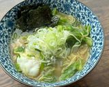 A picture of step 3 of Japanese Instant Ramen with delicious broth.