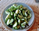A picture of step 1 of Healthy masaledar spiny gourd(kantola) sabjis.