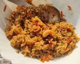 A picture of step 11 of Gur Gajar ke meethe chawal/ (Sweet Jaggery Carrot Rice pudding).