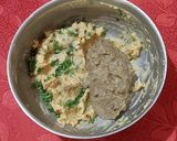A picture of step 2 of Walnut masoor dal bullets.
